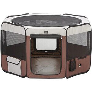 Dog Playpen 46" Portable Pet Play Pens for Small Medium Dogs, Cat Playpen Indoor